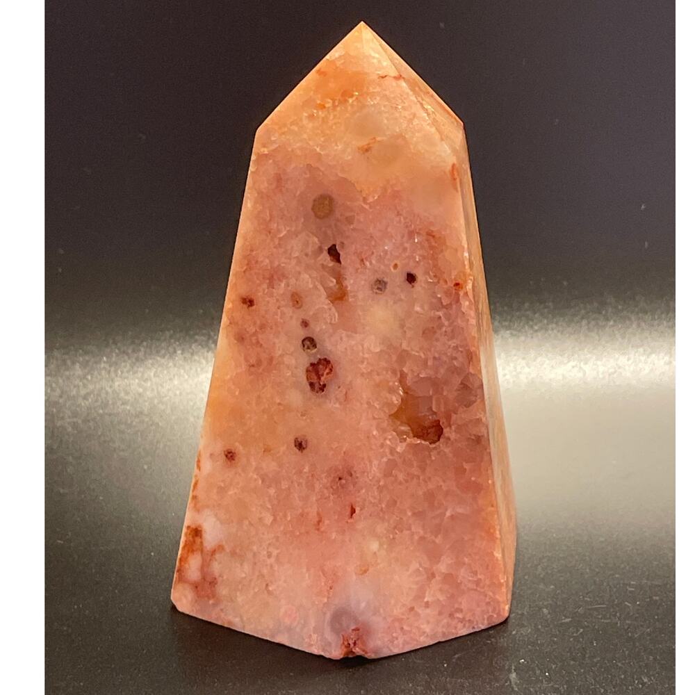 Pink Amethyst Druzy Point Tower